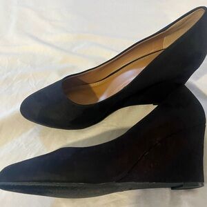 Attention Black Wedge Shoes 9W